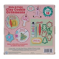 Make & Paint Clay Cookie Ornaments 12-Pack Set