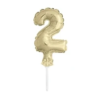 Gold Foil Number Balloon Cake Topper 5in