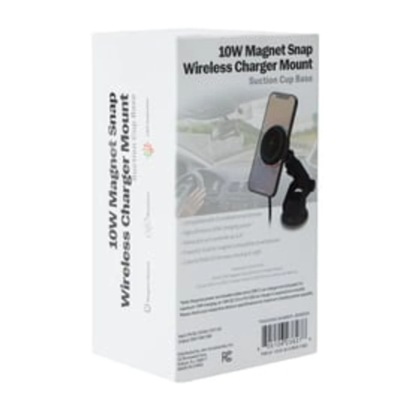 Magnet Snap Car Wireless Charger Mount 10W