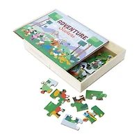 Disney Junior Mickey 5 Wood Puzzles & Box Set