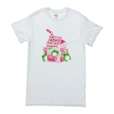 Chibi Frog Strawberry Milk Graphic Tee