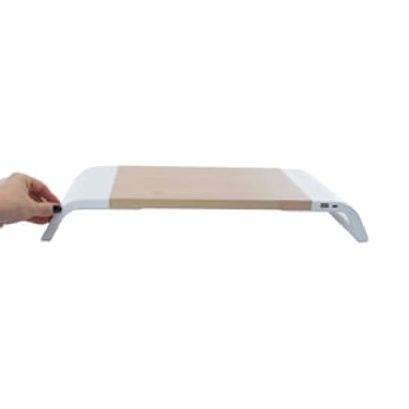 Desktop Computer Monitor Stand With Charging Ports 21in x 7.6in
