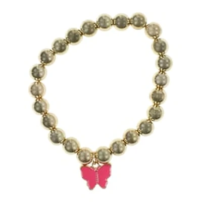 Gold Beaded Charm Bracelet