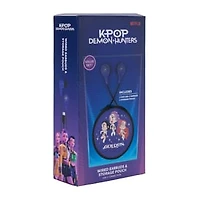 KPop Demon Hunters Wired Earbuds & Storage Pouch Value Set
