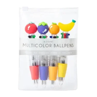 Multicolor Ballpens 4-Count