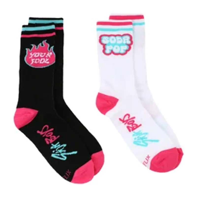 Juniors KPop Demon Hunters Saja Boys Crew Socks 2-Pairs