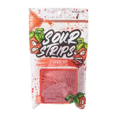 Sour Strips® Blue Strawberry Flavored Candy 3.4oz
