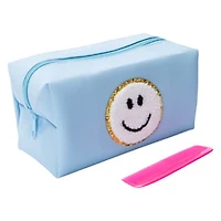 Icon Patchwork Cosmetic Bag With Hair Comb
