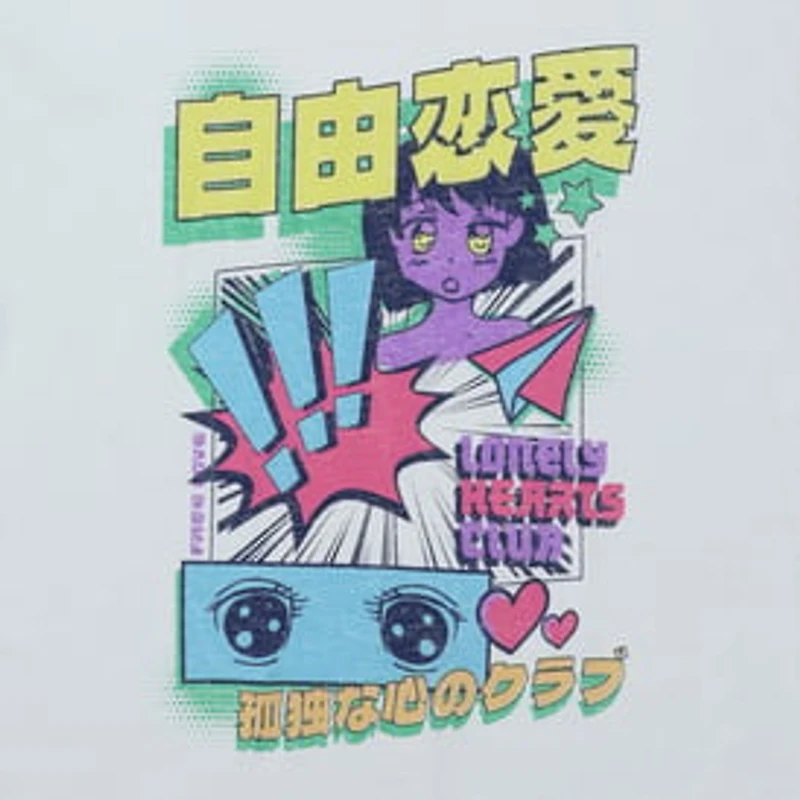 Anime 'Lonely Hearts Club' Graphic Tee