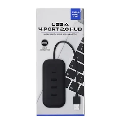 USB-A 4-Port 2.0 Hub