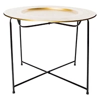 Gold Etched Table 17in x 21in