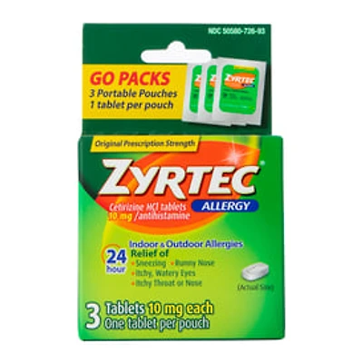 3-Count Zyrtec® Allergy Tablets