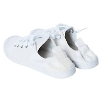 Ladies White Scrunch Back Sneakers