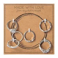 Made With Love Recycled Material Rings 7-Piece Set