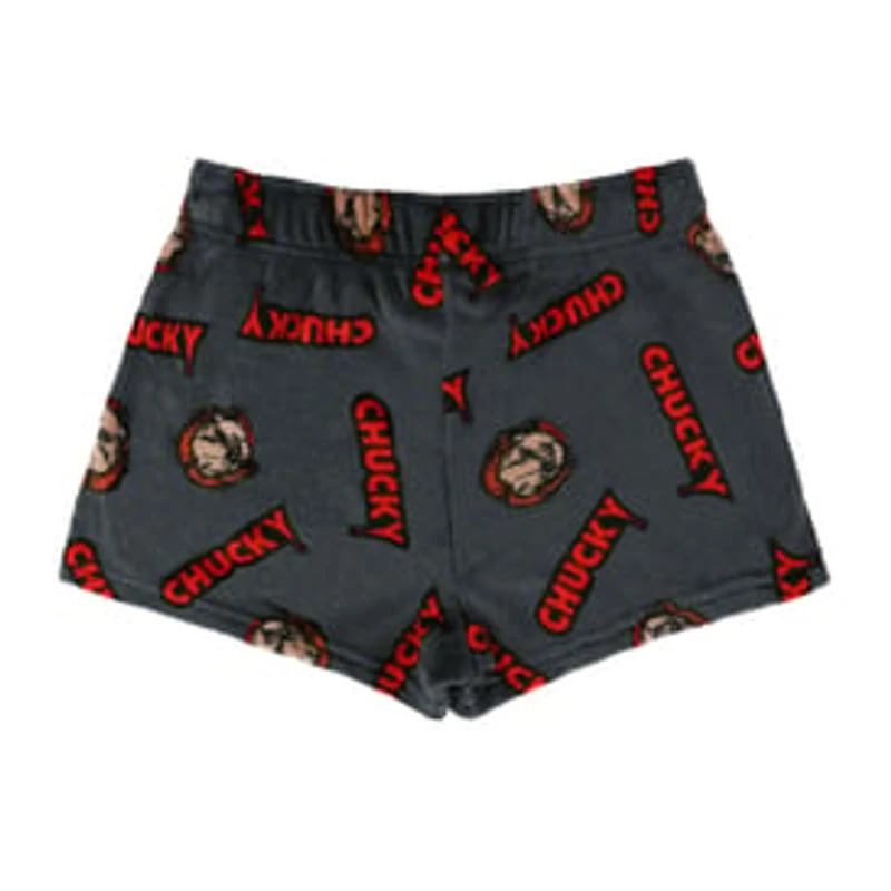 Juniors Halloween Plush Shorts