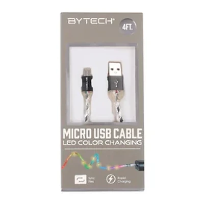 4ft LED Color Changing Micro-USB Cable