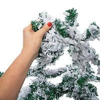 Flocked Greenery Garland 9ft