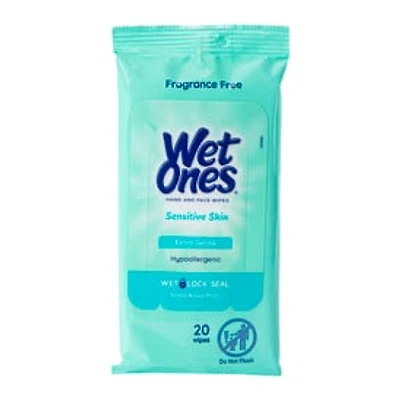 Wet Ones® Fragrance Free Hand & Face Wipes 20-Count