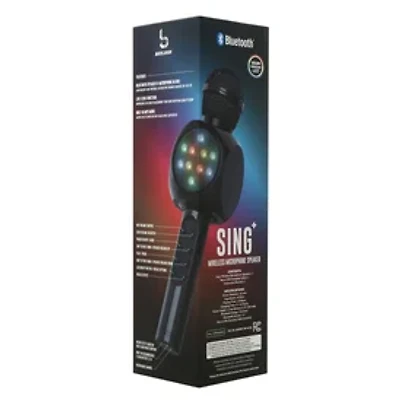 Sing+ Wireless Bluetooth® Karaoke Microphone With Speaker & LED Lights