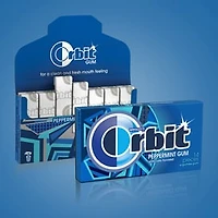 ORBIT Gum Peppermint Sugar Free Chewing Gum, Single Pack, 14 Piece