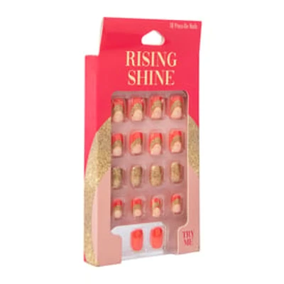 Press-On Nails, Rising Shine 18-Count