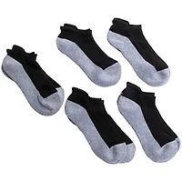 Series-8 Fitness Women's Low-Cut Socks Black & Gray 5-Pack