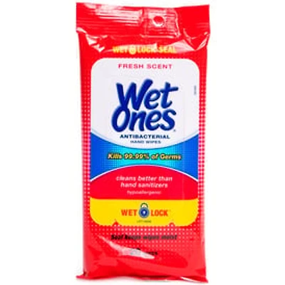 Wet Ones® Antibacterial Hand Wipes Fresh Scent 20-Pack