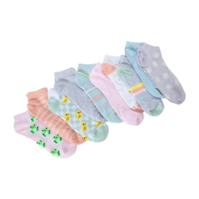 Ladies Printed Low Cut Socks 10-Pack