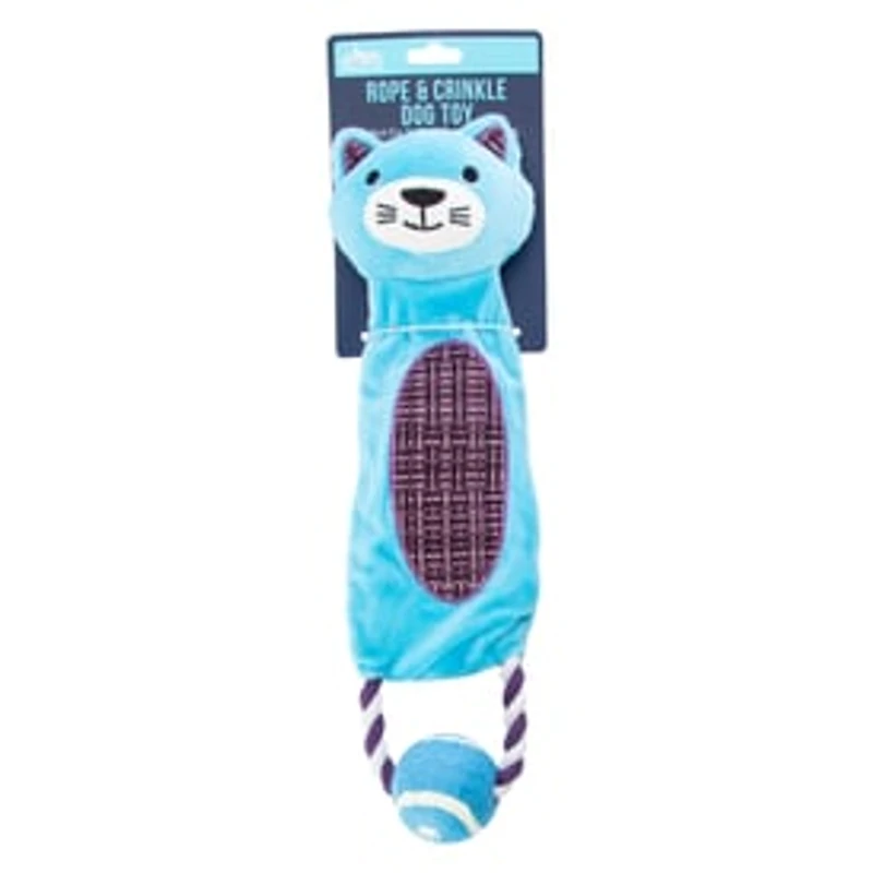 Crinkle Tug Dog Toy