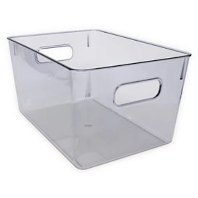 Clear Plastic Storage Bin 11in x 6in