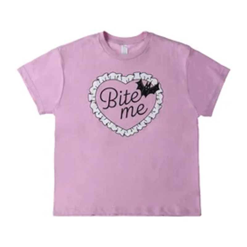 Halloween Bat Bite Me Graphic Tee