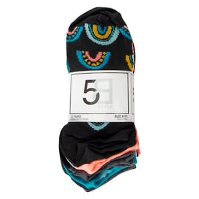 10-Pack Ladies Low Cut Socks - Rainbow