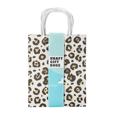 Medium Kraft Party Gift Bags 7.95in x 10in, 6-Count