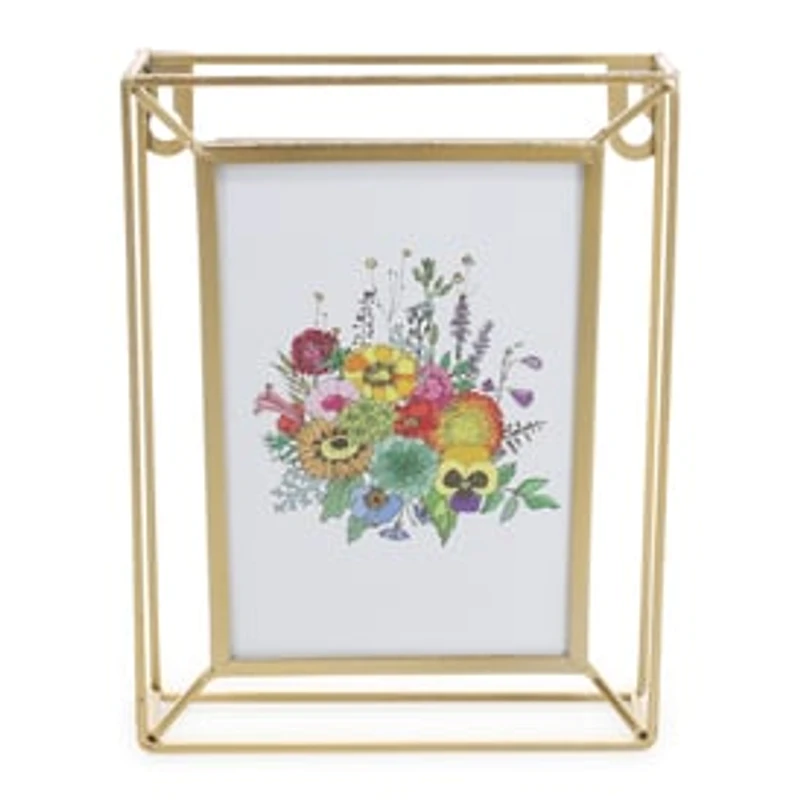 Dimensional Picture Frame w/ Print (Fits 4in x 6in Photo)