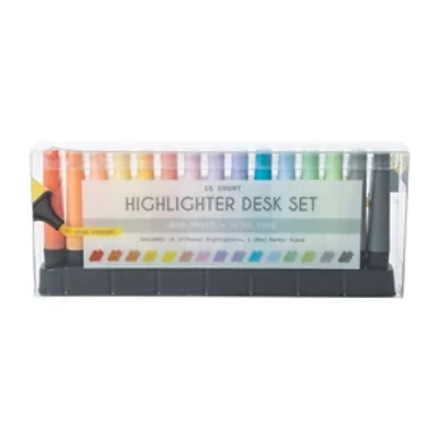 Highlighter Desk Set 15-Count