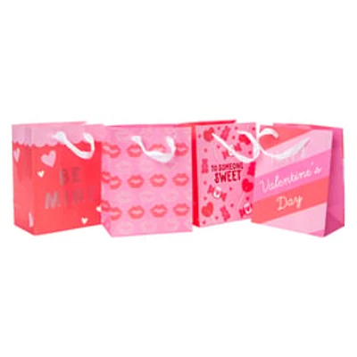 Valentine's Day Treat Bags 4-Count, 5in x 6.25in