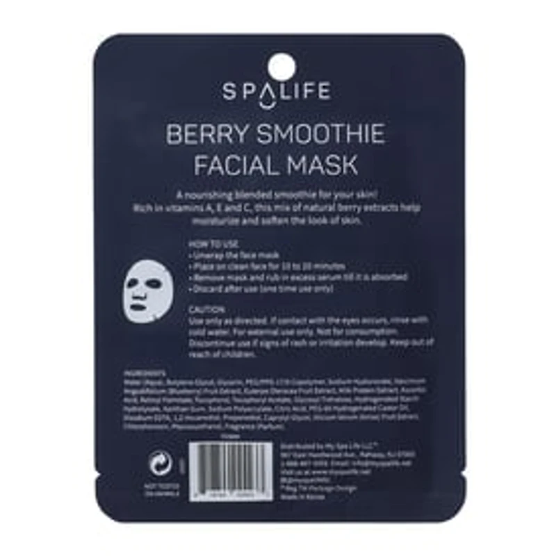 Spa Life Berry Smoothie Facial Mask 0.81oz