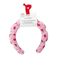 Padded Headband With Hair Tie - Strawberry