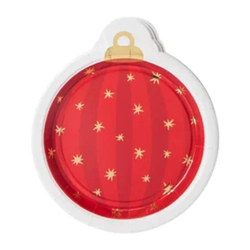 Christmas Themed Ornament Party Plates