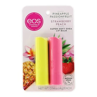 Eos® Super Soft Shea Butter Lip Balm 2-Pack Pineapple & Strawberry