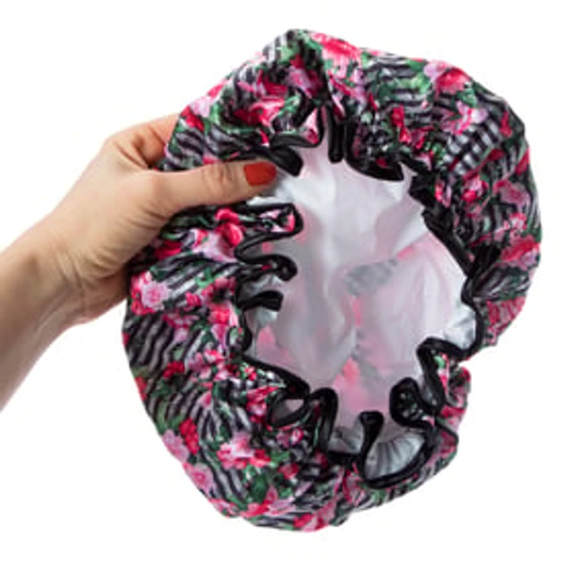 Essential Beauty Shower Cap - Floral Stripe