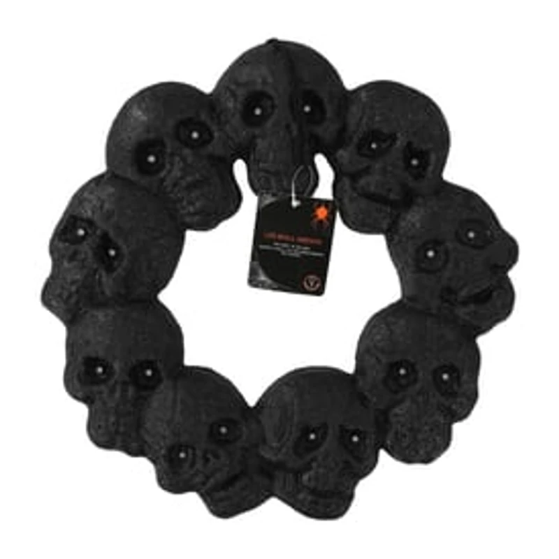 Halloween LED Skull Wreath