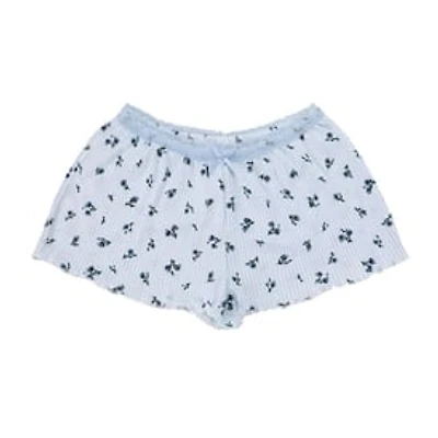 Juniors Floral Rib Shorts