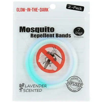 Mosquito Repellent Bracelet/Ankle Band 2-Pack - Glow-in-The-Dark