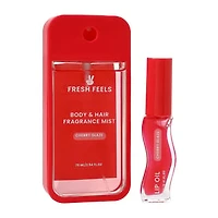Fresh Feels Cherry Glaze Body & Hair Fragrance Mist With Lip Oil