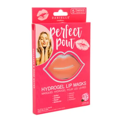 Danielle® Perfect Pout Hydrogel Lip Masks 5-Pack - Rose Water Collagen