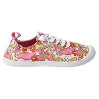 Ladies Retro Floral Scrunchback Sneakers