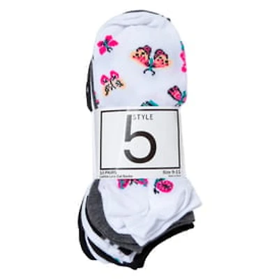 Low-Cut Ankle Socks 10-Pack - Butterflies