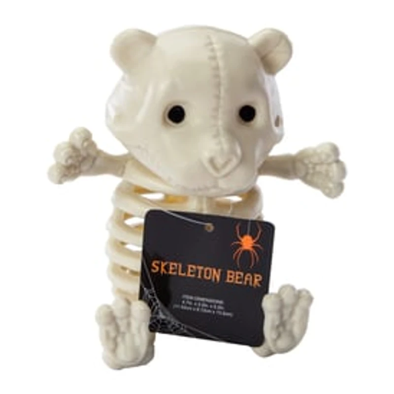 Skeleton Bear Halloween Decor 4.7in x 5.2in