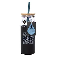 Silicone Glass Tumbler With Bamboo Lid 20oz